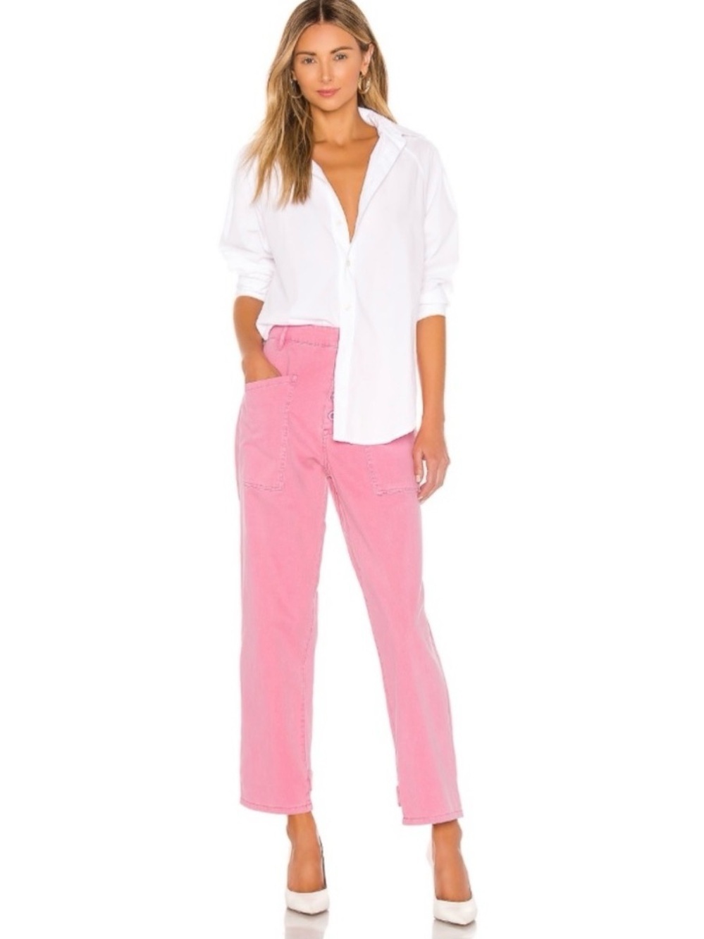 Pistola Tammy High-Rise Utility Pants flamingo pink women’s size 29